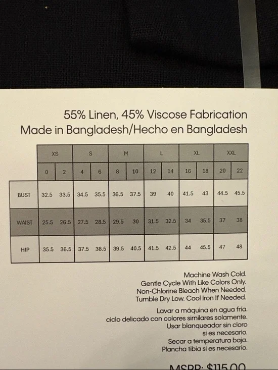 DKNY Black Linen V-Neck Sleeveless Maxi Dress - Picture 4 of 4